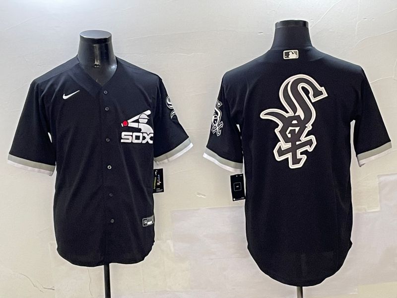 Men Chicago White Sox Blank Black Game Fashion 2025 Nike MLB Jersey style 7->chicago white sox->MLB Jersey